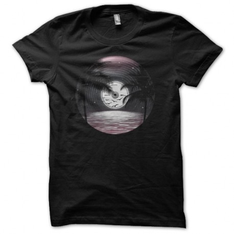 Shirt Vinyl Clair de lune noir pour homme et femme
