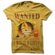 Shirt wanted luffy one piece jaune pour homme et femme