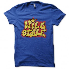 Shirt Wild Style graphique bleu pour homme et femme