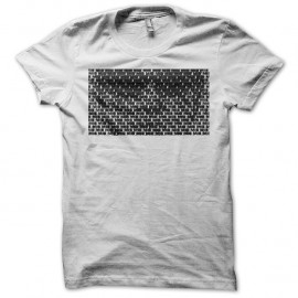 Shirt visage agent smith en trame blanc pour homme et femme