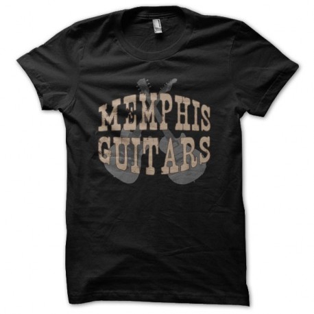 Shirt Memphis guitars noir pour homme et femme