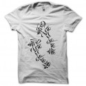 Shirt tatouage calligraphie tibétaine blanc pour homme et femme