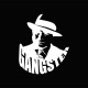 Shirt Gangster blanc/noir pour homme et femme