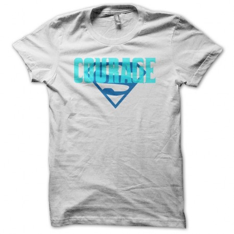 Shirt courage justice league basis blanc pour homme et femme