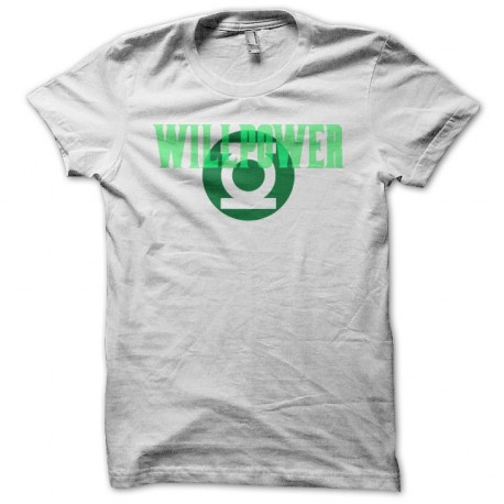 Shirt Green Lantern Willpower justice league basis blanc pour homme et femme
