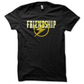 Shirt Flash Friendship justice league basis noir pour homme et femme