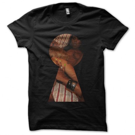 Shirt sexe voyeur par la serrure noir pour homme et femme