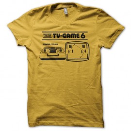 Shirt Color TV Game 6 jaune pour homme et femme