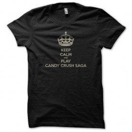 Shirt candy crush saga keep calm noir pour homme et femme
