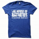 Shirt Spartacus blanc/bleu royal pour homme et femme