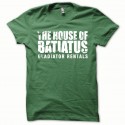 Shirt Spartacus blanc/vert bouteille pour homme et femme