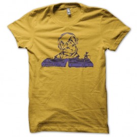 Shirt Dj Chat jaune pour homme et femme
