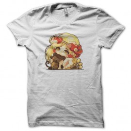 Shirt manga fillette avec nounours blanc pour homme et femme