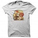 Shirt manga fillette avec nounours blanc pour homme et femme