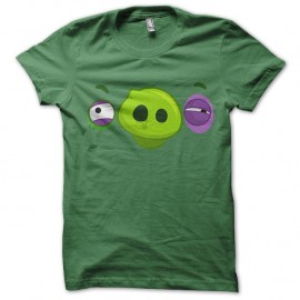 Shirt cochon en colère en vert pour homme et femme