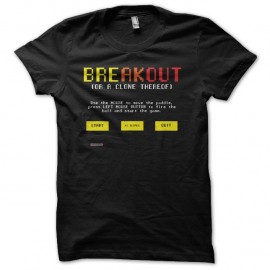 Shirt Breakout pixel art noir pour homme et femme