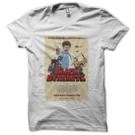 Shirt Black Dynamite vintage artwork blanc pour homme et femme