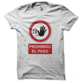 Shirt panneau Prohibo El Paso blanc pour homme et femme