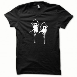 Shirt Blues Brothers blanc/noir pour homme et femme