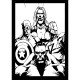Shirt tableau de famille super héros blanc pour homme et femme
