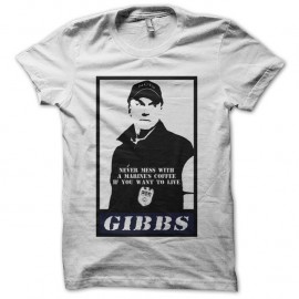 Shirt NCIS Gibbs parodie Obey blanc pour homme et femme