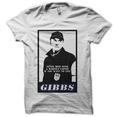 Shirt NCIS Gibbs parodie Obey blanc pour homme et femme