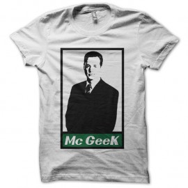 Shirt NCIS McGee Geek parodie Obey blanc pour homme et femme