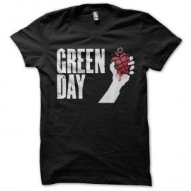 Shirt Green Day grenade affiche noir pour homme et femme