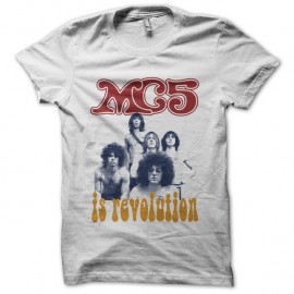 Shirt MC5 is revolution artwork blanc pour homme et femme