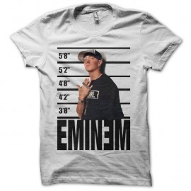 Shirt Eminem police face fan art blanc pour homme et femme