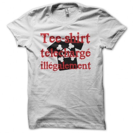 Shirt téléchargé illégalement blanc pour homme et femme