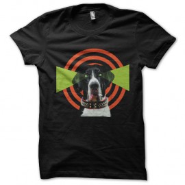 Shirt Space Dog Chien de l'espace noir. pour homme et femme