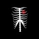 Shirt Kill Bill coup fatal squelette thorax noir pour homme et femme