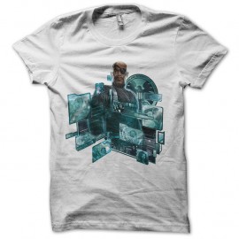 Shirt capitaine Fury des Avengers blanc pour homme et femme