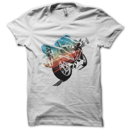 Shirt Burnout Paradise Bike blanc pour homme et femme