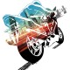 Shirt Burnout Paradise Bike blanc pour homme et femme