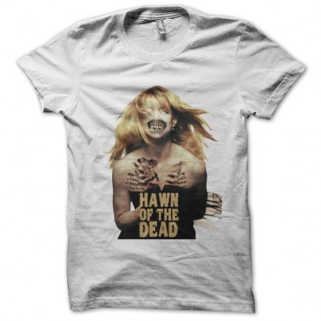 Shirt Goldie Hawn parodie Dawn of the dead blanc pour homme et femme