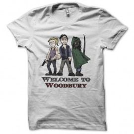 Shirt Walkin Dead bienvenue à Woodbury blanc pour homme et femme