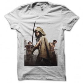 Shirt Walkin Dead Michonne artwork blanc pour homme et femme