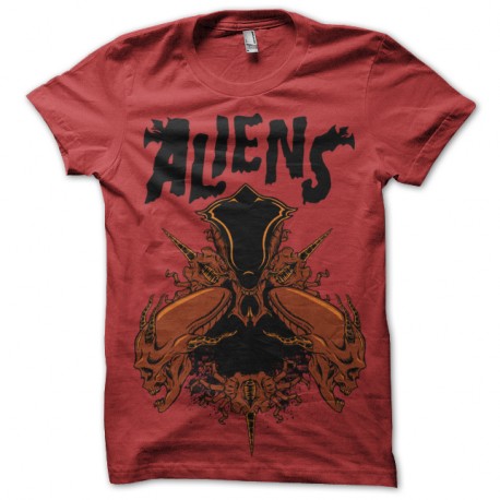 Shirt Aliens abomination rouge pour homme et femme