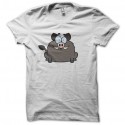 Shirt Sanglier surpris cartoon blanc pour homme et femme