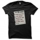 Shirt To Do List Terroriste noir pour homme et femme
