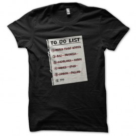 Shirt To Do List Terroriste noir pour homme et femme