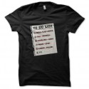 Shirt To Do List Terroriste noir pour homme et femme