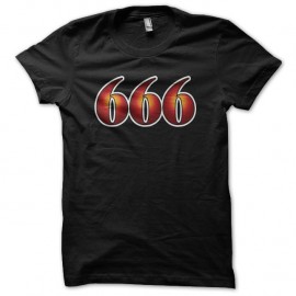 Shirt 666 les chiffres du diable en noir pour homme et femme