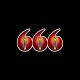 Shirt 666 les chiffres du diable en noir pour homme et femme