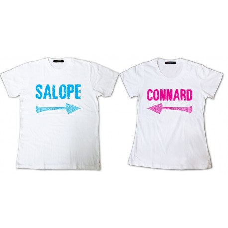 Shirt pour couple gros mot - Pack homme et femme Blanc pour homme et femme