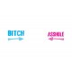 Shirt pour couple Bitch Asshole - Pack homme et femme Blanc pour homme et femme