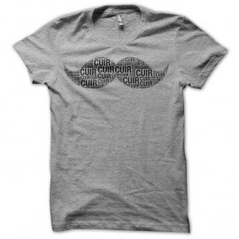 Shirt Cuir Moustache ! Gris pour homme et femme