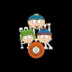 Shirt South Park parodie Cartman Kenny Kyle Stan noir pour homme et femme